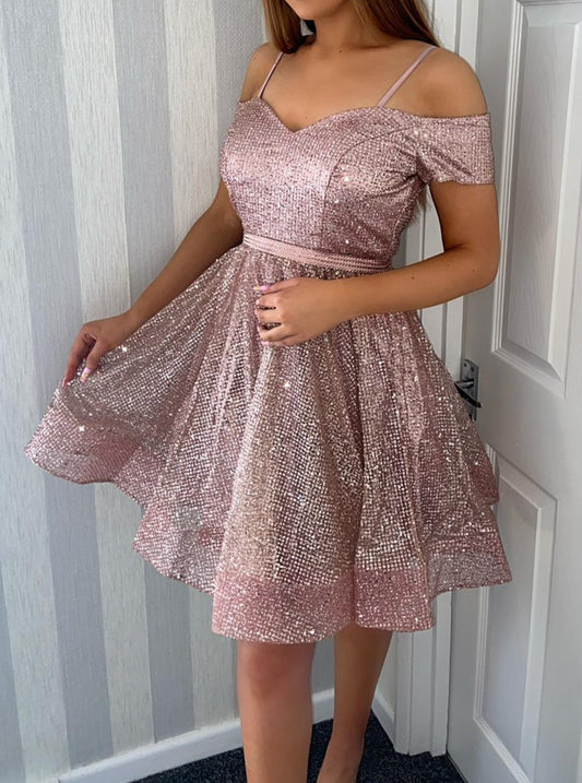 Bardot Glitter Skater Dress