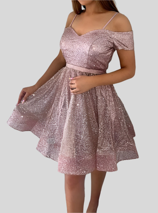 Bardot Glitter Skater Dress