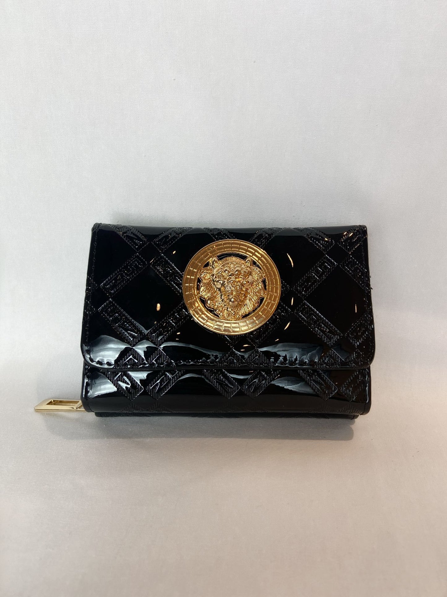 Small Patent Emblem Purse