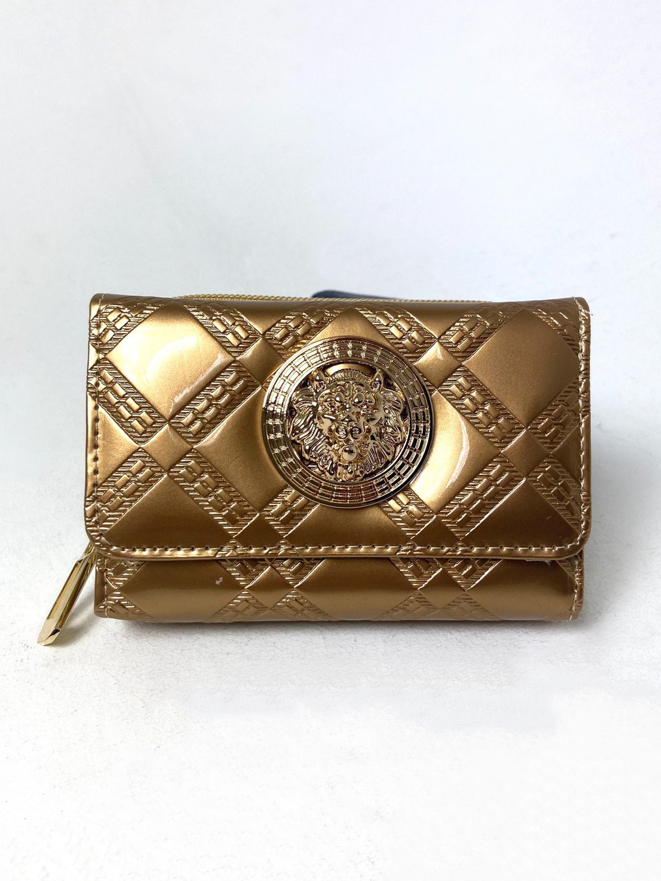 Small Patent Emblem Purse