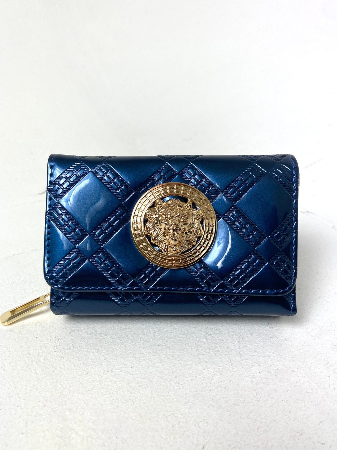 Small Patent Emblem Purse