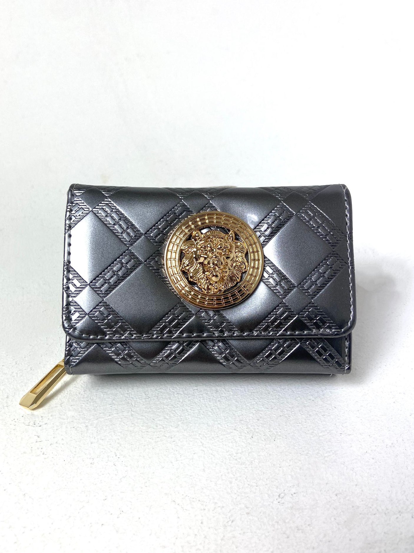 Small Patent Emblem Purse