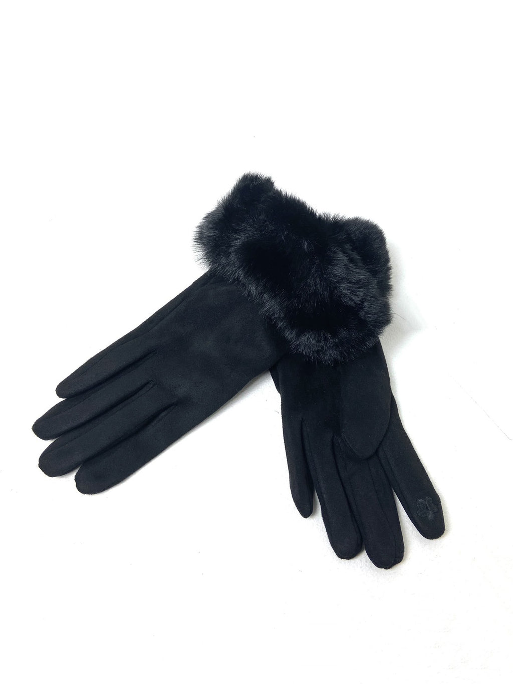 Faux Fur Trim Gloves