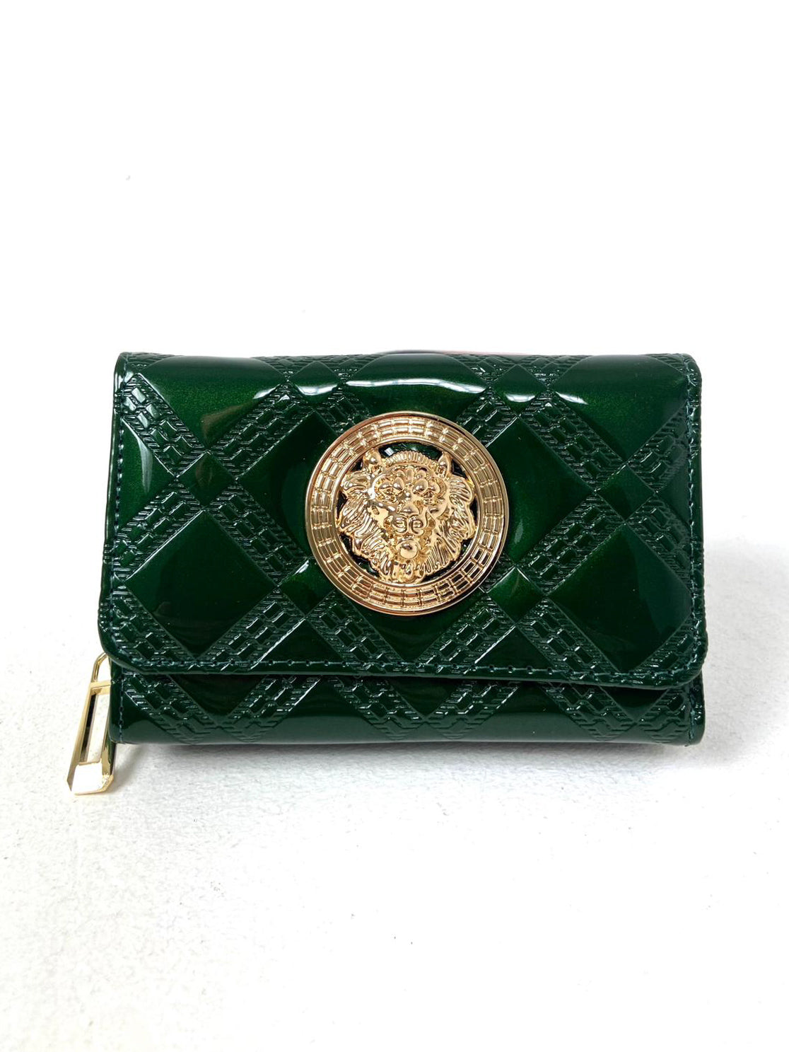 Small Patent Emblem Purse