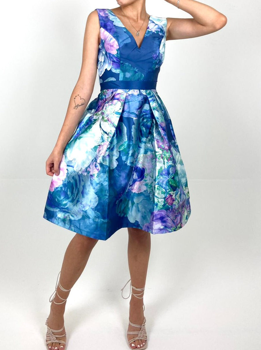 Full Skirt Floral Dress