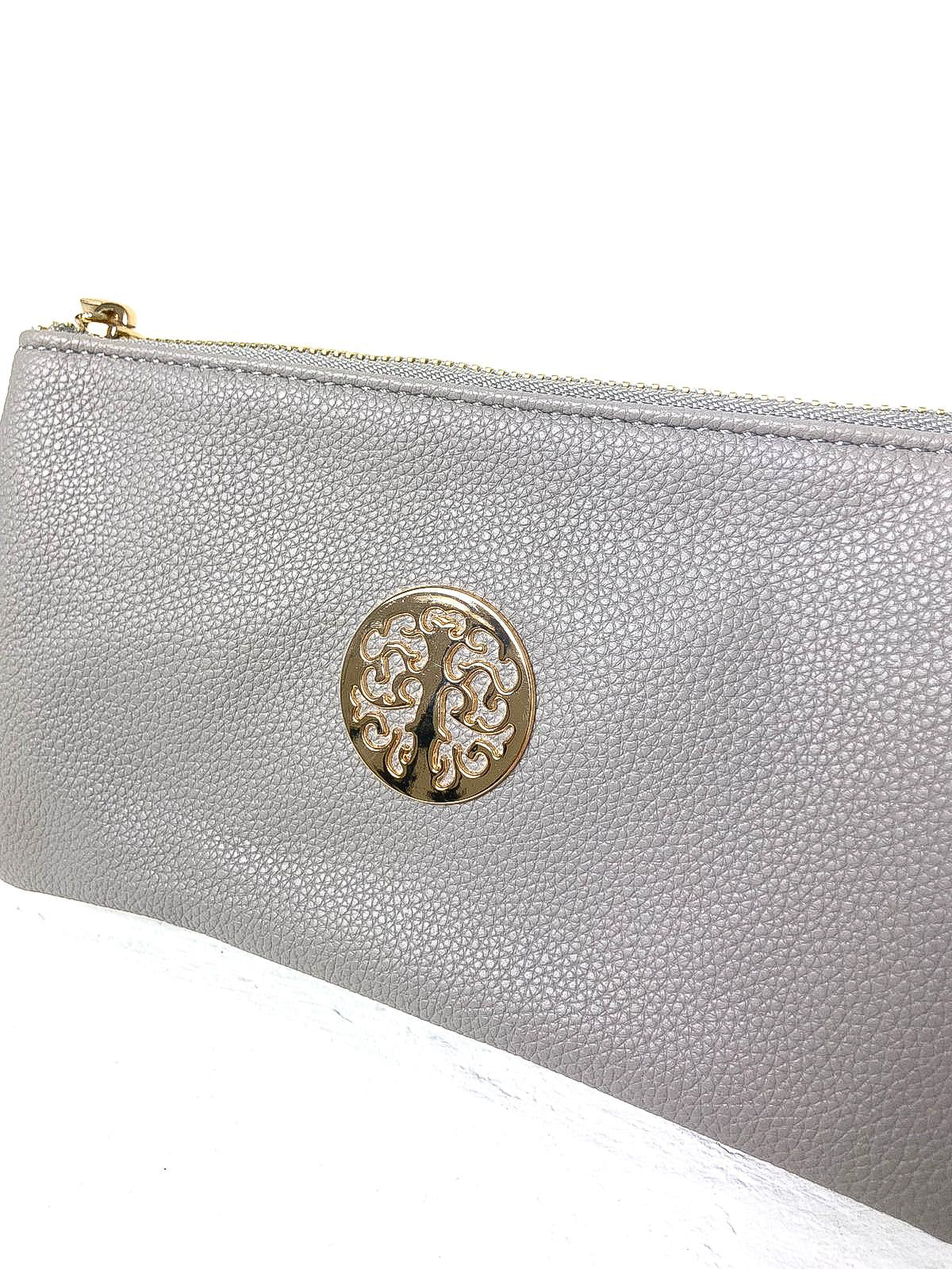 Metal Detail Clutch Bag