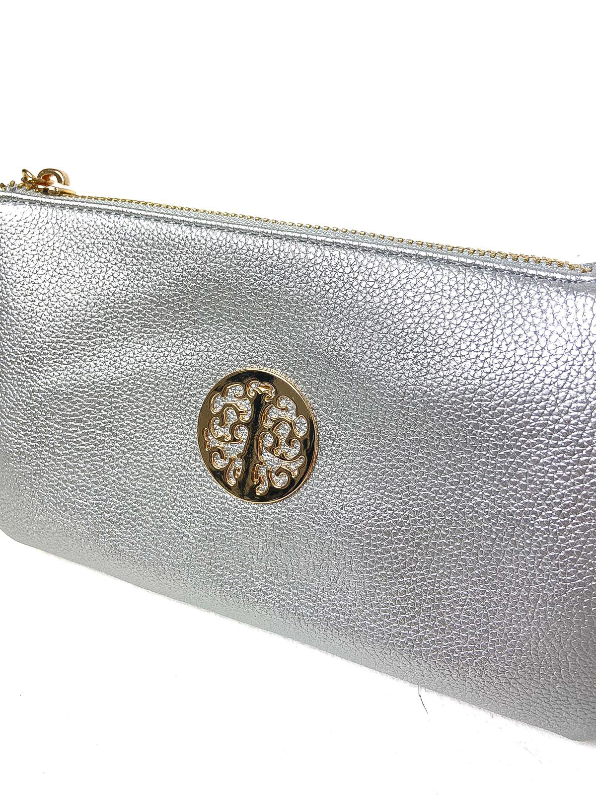 Metal Detail Clutch Bag