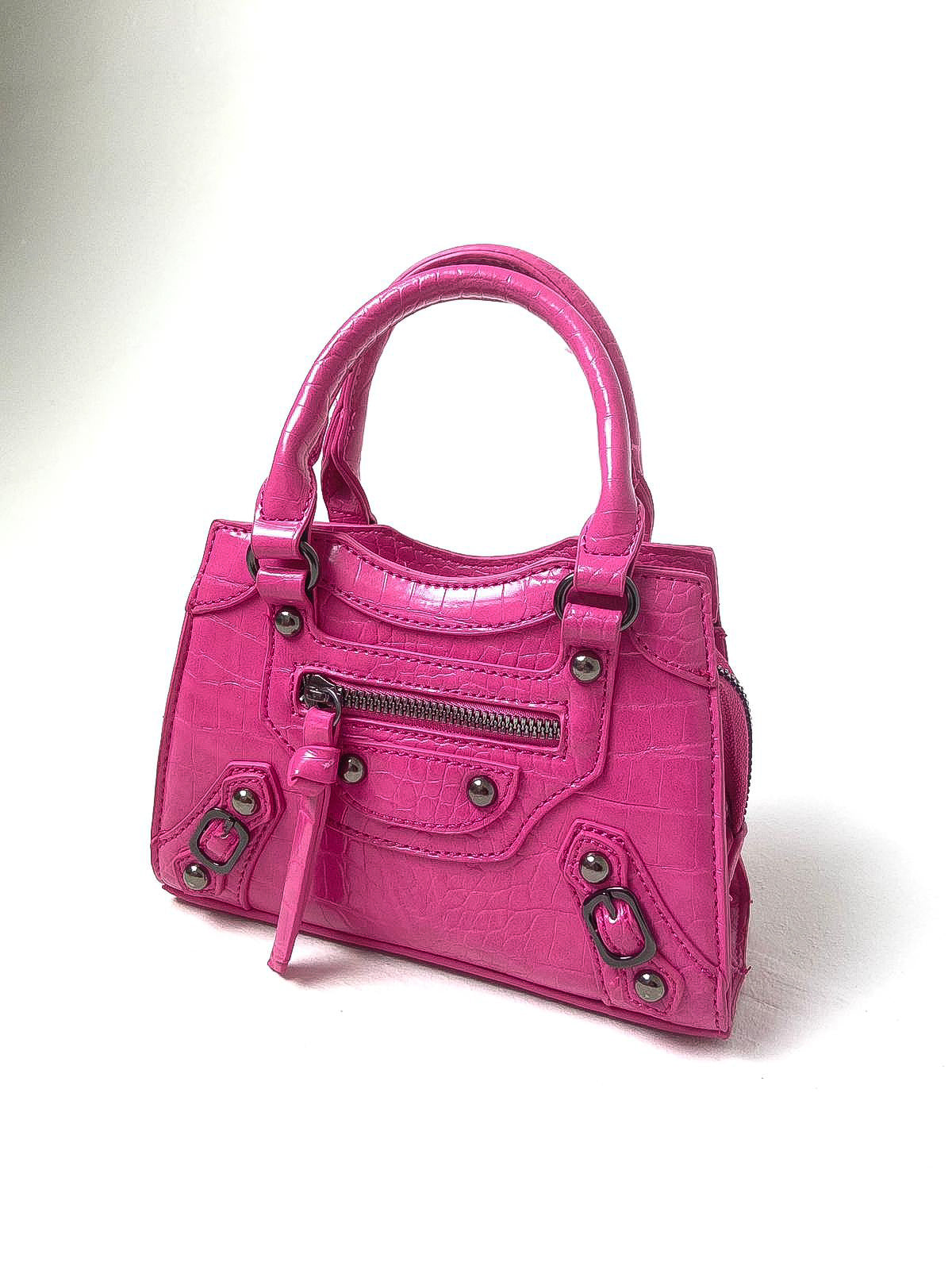 Zip Front Buckled Mini Bag