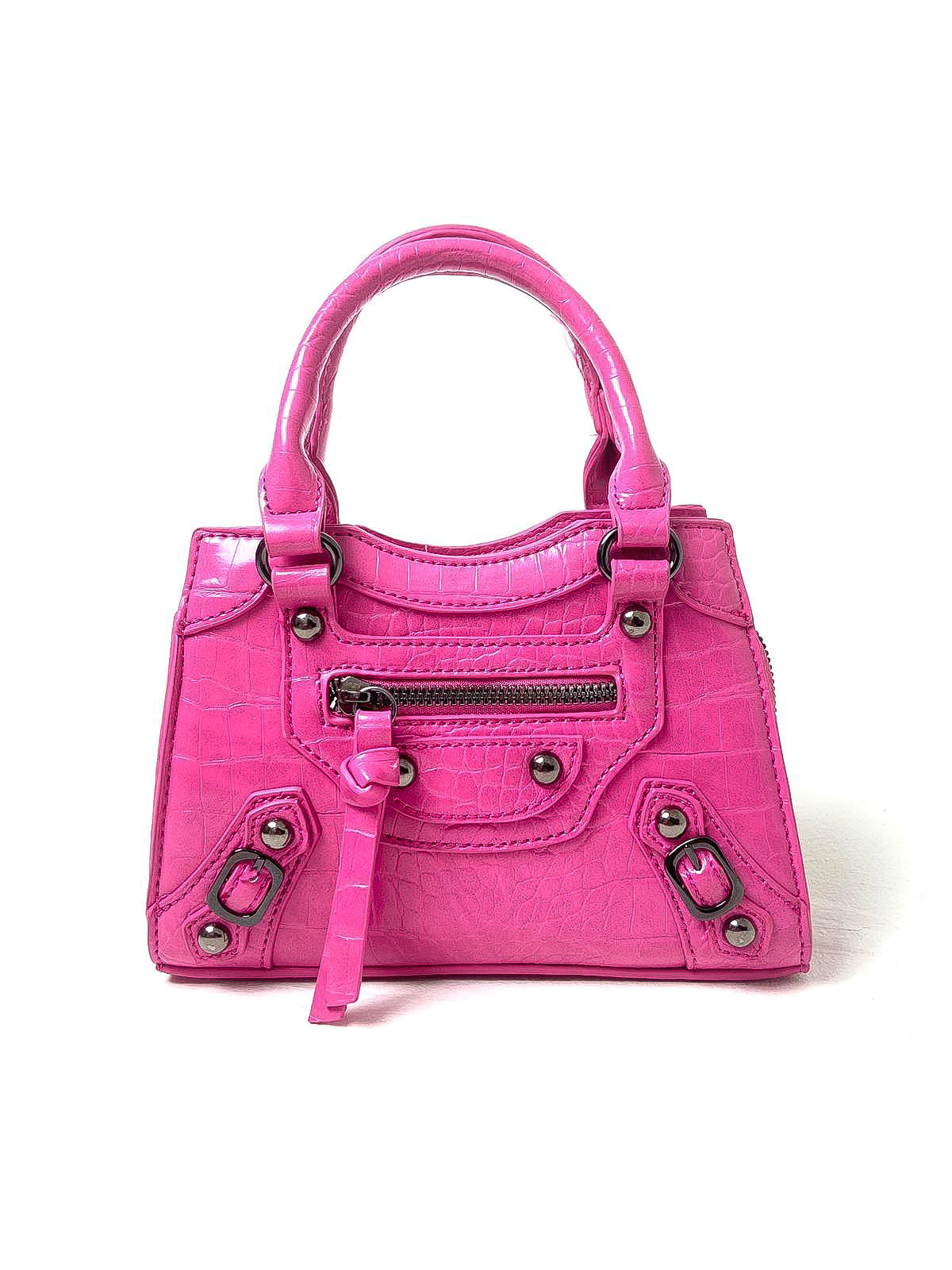 Zip Front Buckled Mini Bag