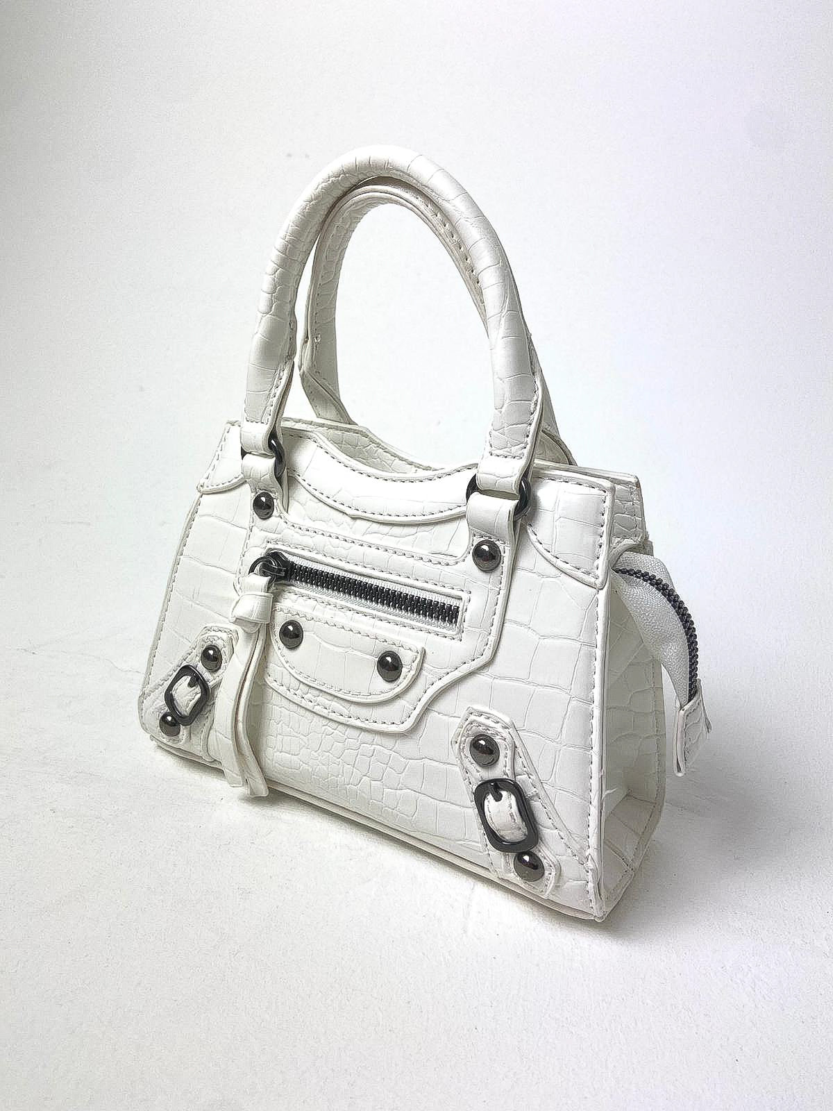 Zip Front Buckled Mini Bag