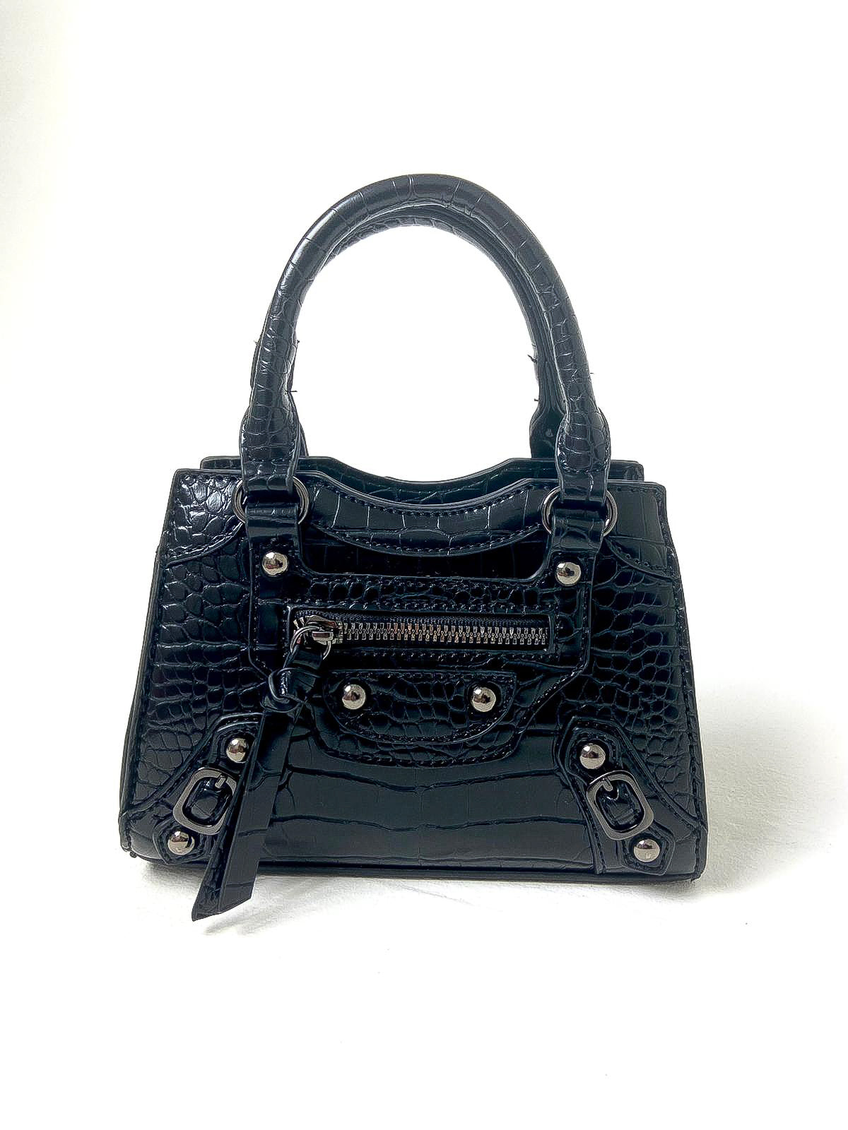 Zip Front Buckled Mini Bag