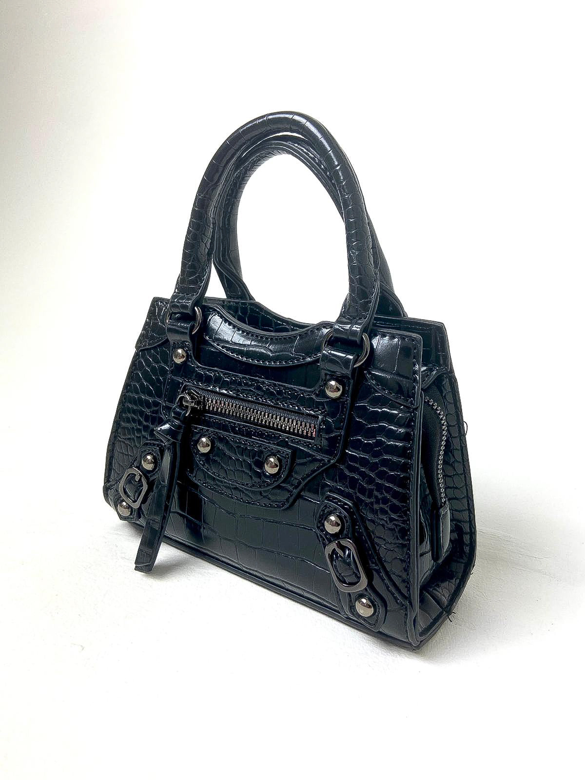 Zip Front Buckled Mini Bag