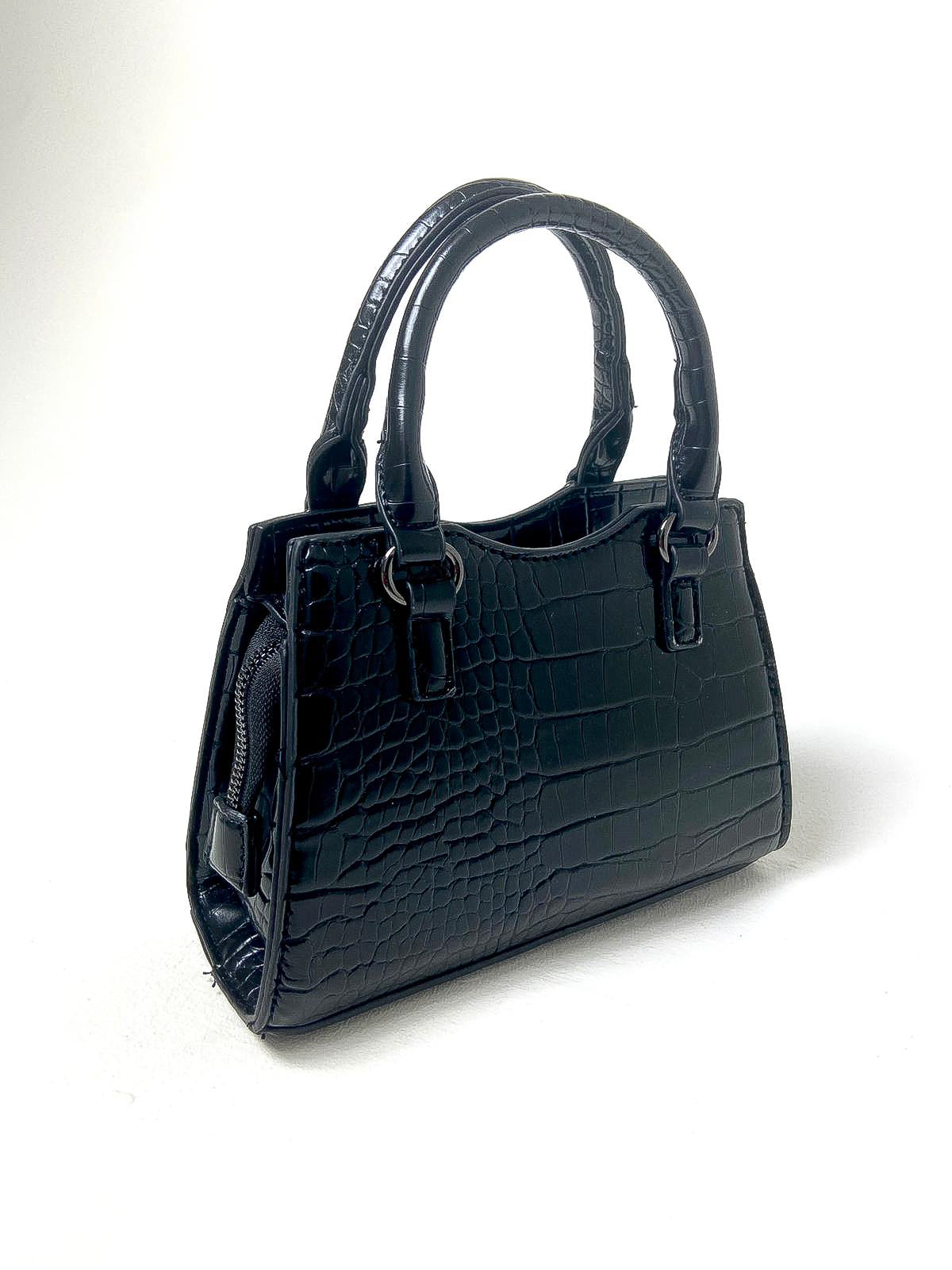 Zip Front Buckled Mini Bag