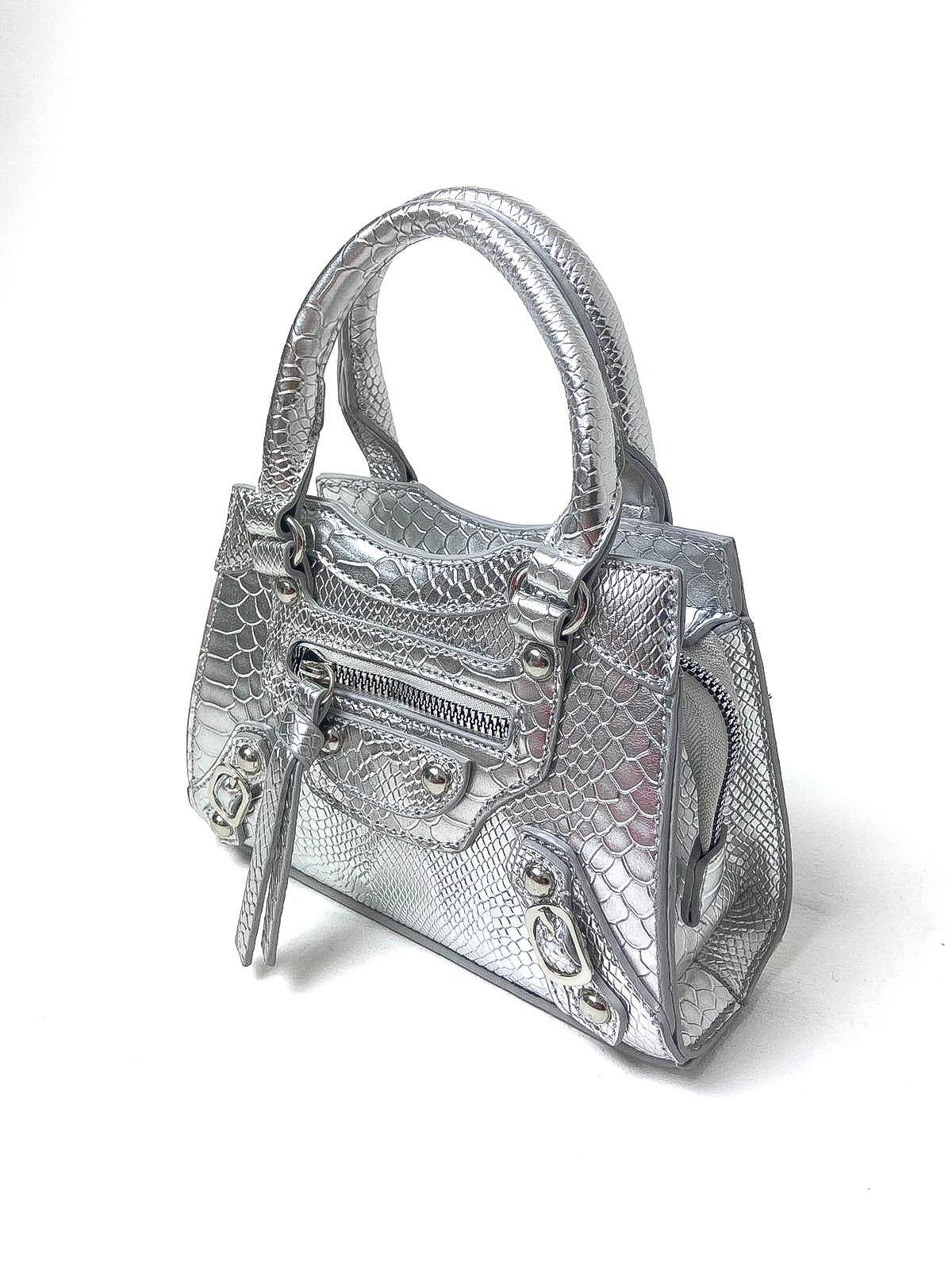 Zip Front Buckled Mini Bag