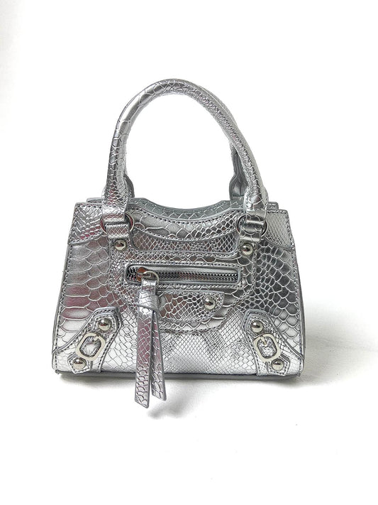 Zip Front Buckled Mini Bag