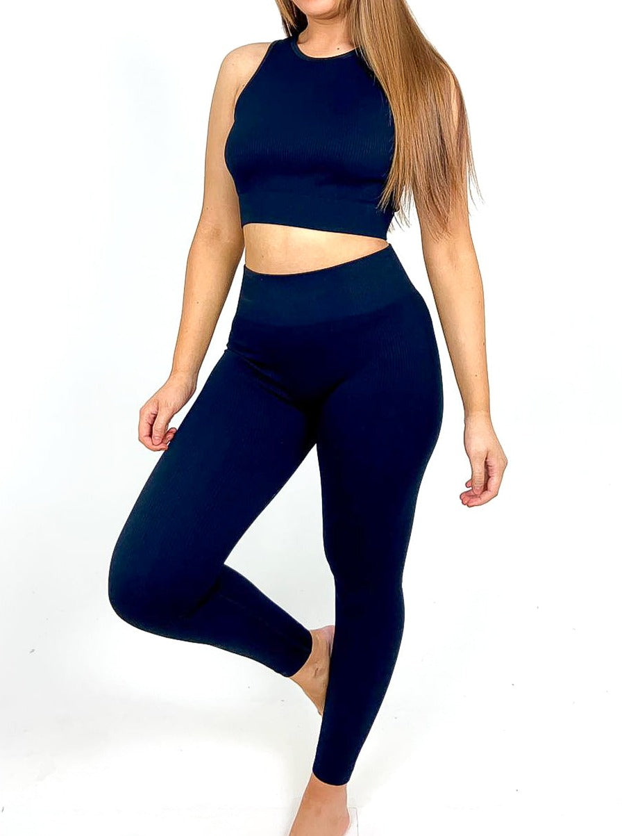 Cropped Vest Gym Set