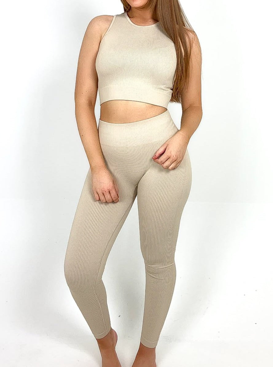 Cropped Vest Gym Set