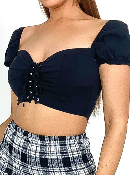 Lace Up Corset Top