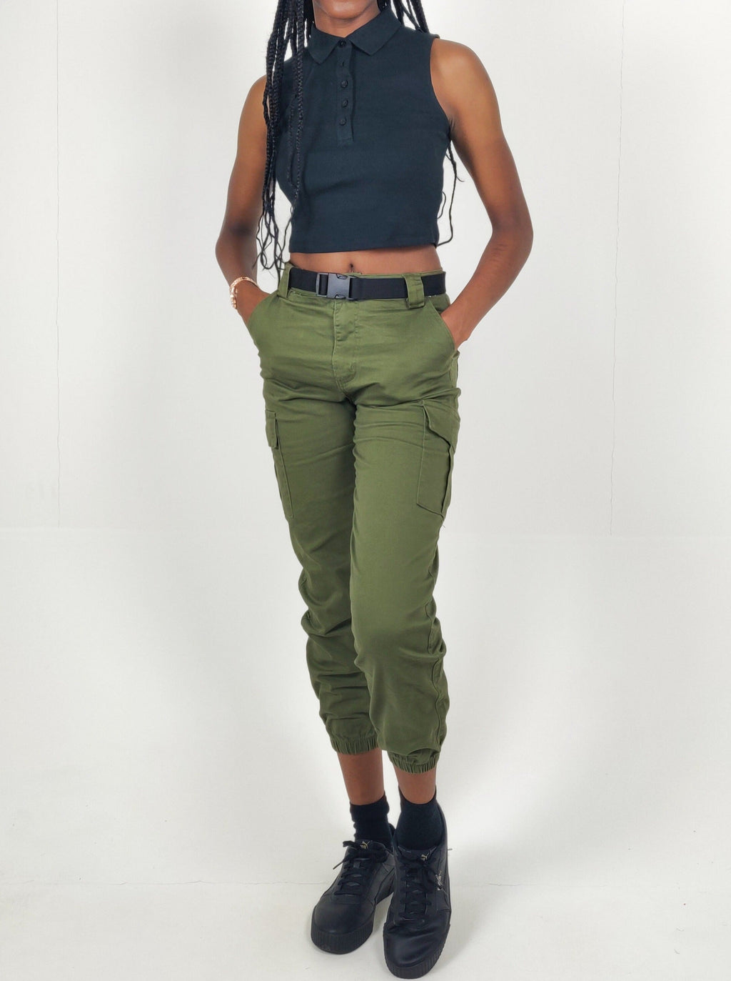 Belted Cargo Pants