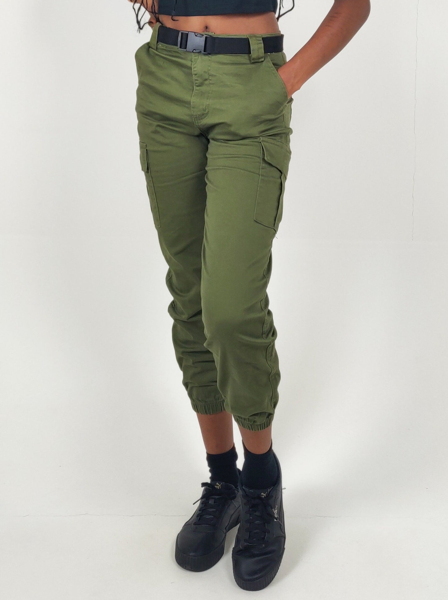 Belted Cargo Pants