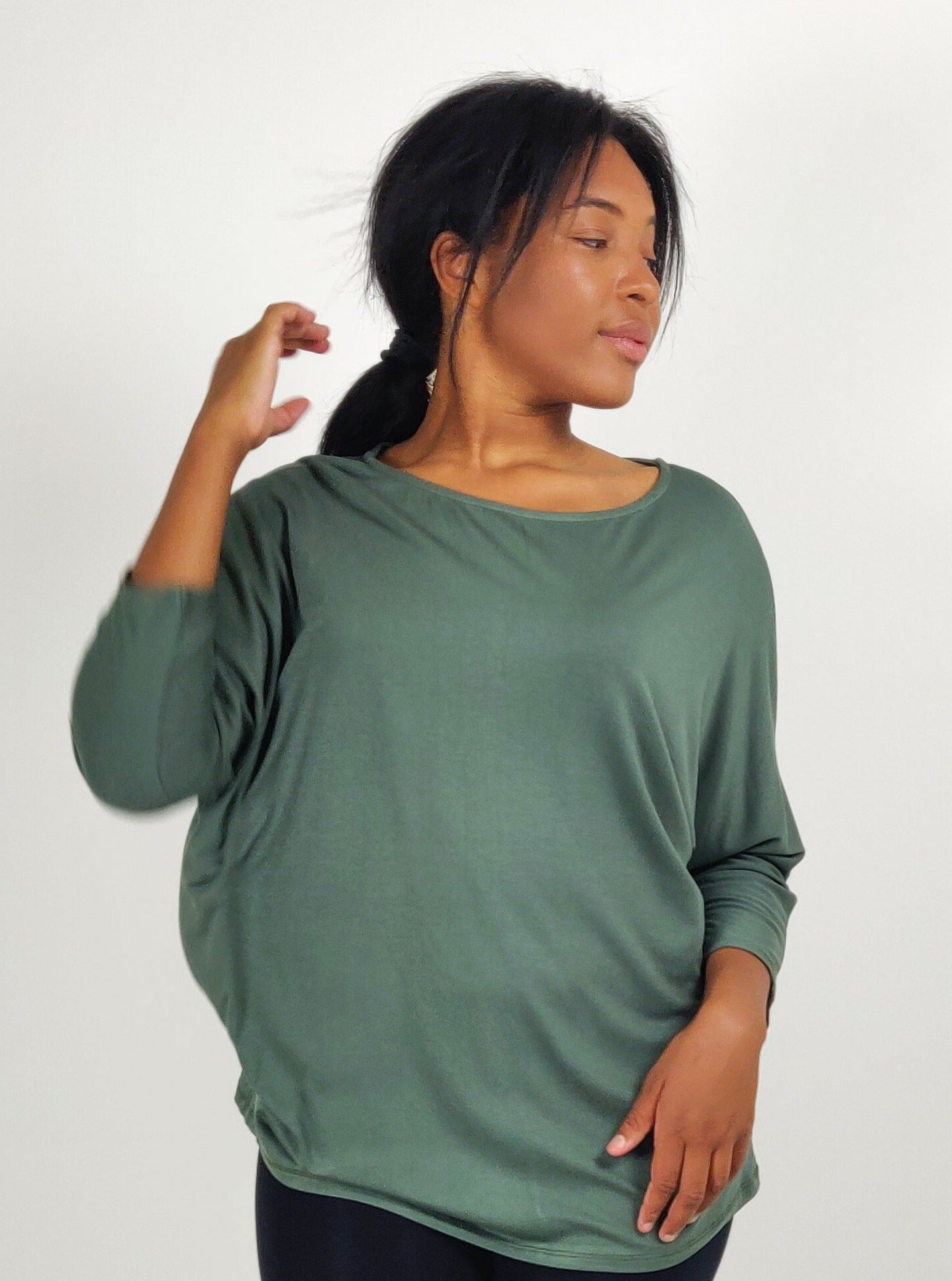 Jersey Batwing Top