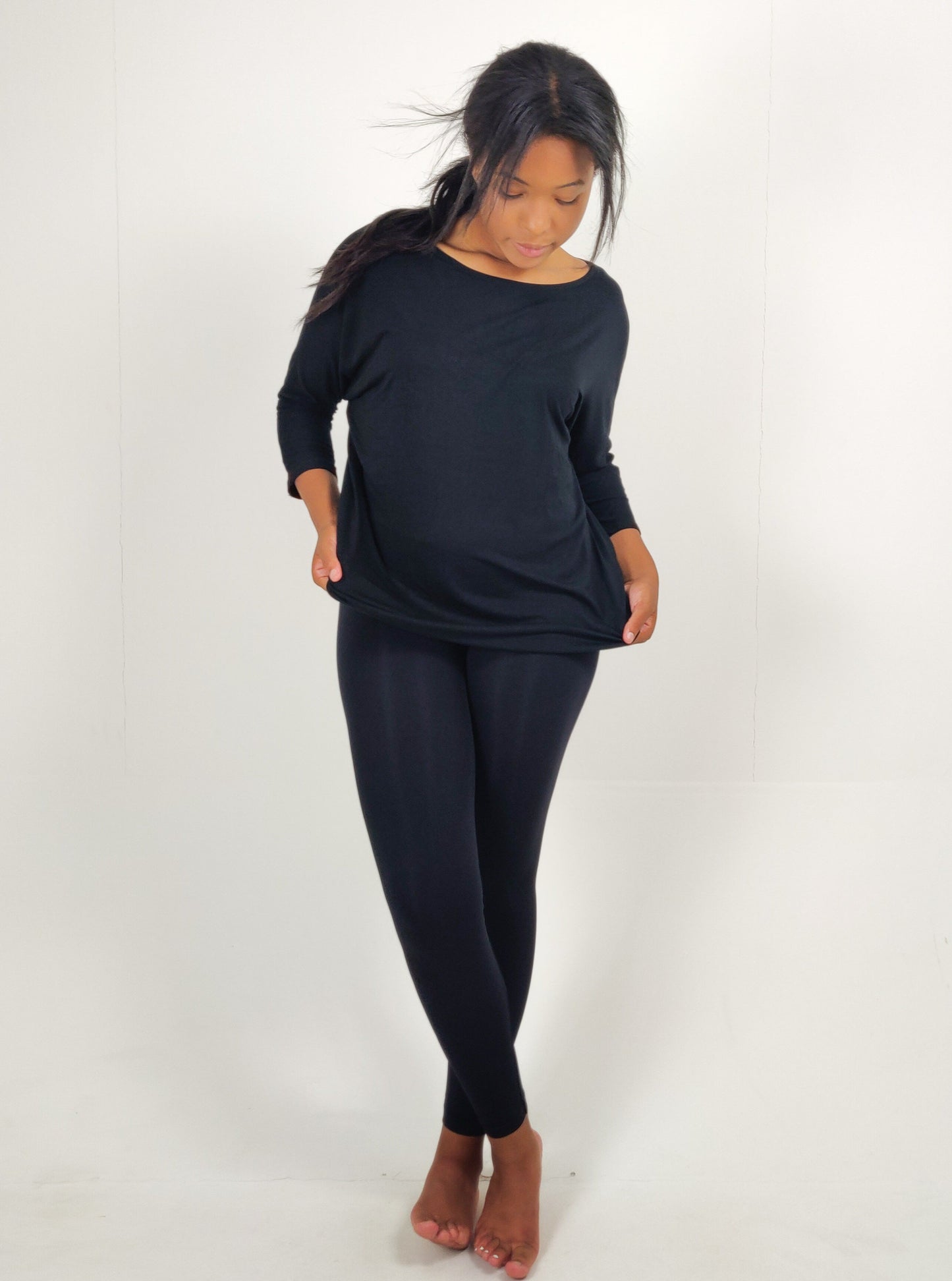 Jersey Batwing Top