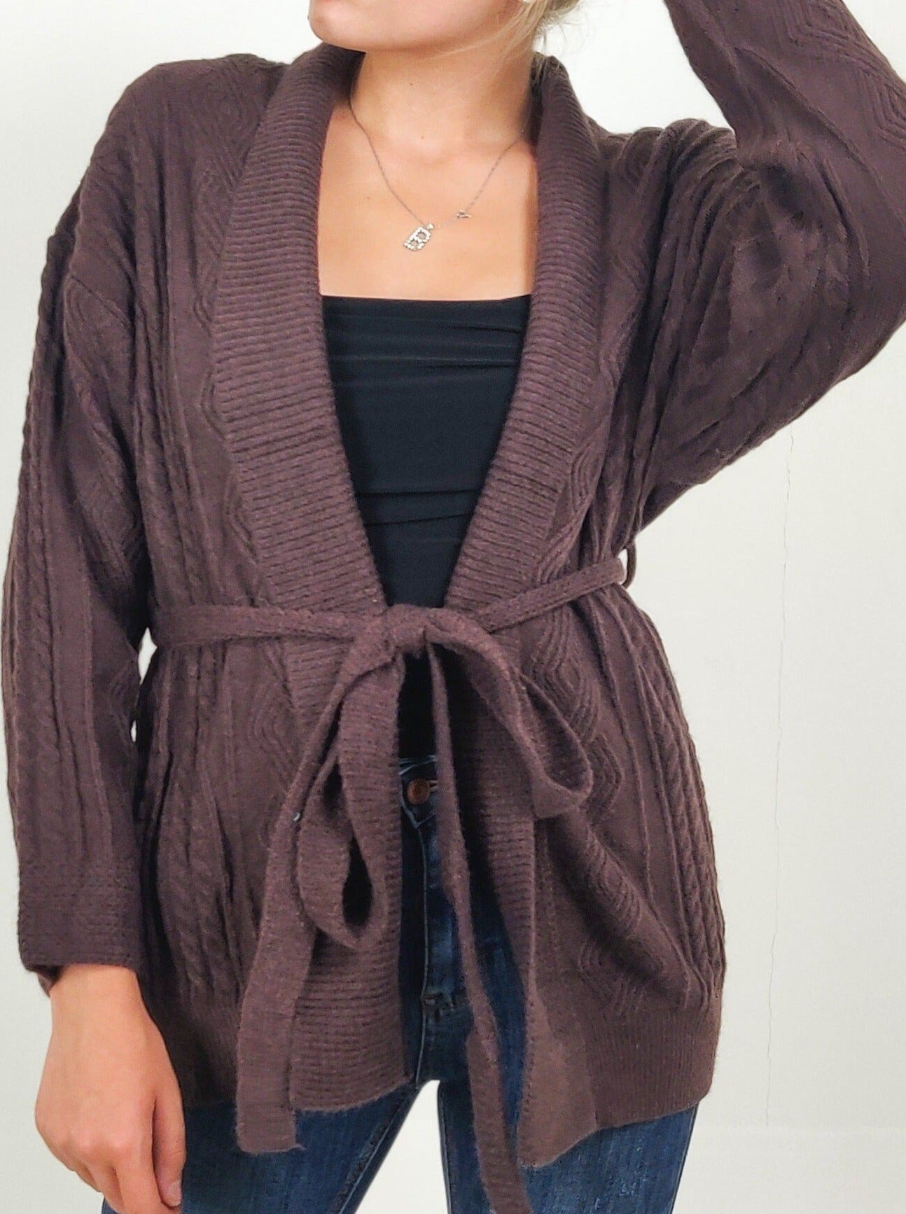 Oversize Belted Cardigan