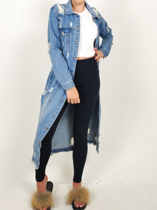 Oversized Longline Denim Coat